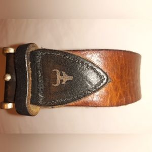 MEN'S FRYE Leather BELT EUC'         SZ.48-52"